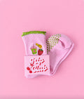 Strawberry matcha grippy socks